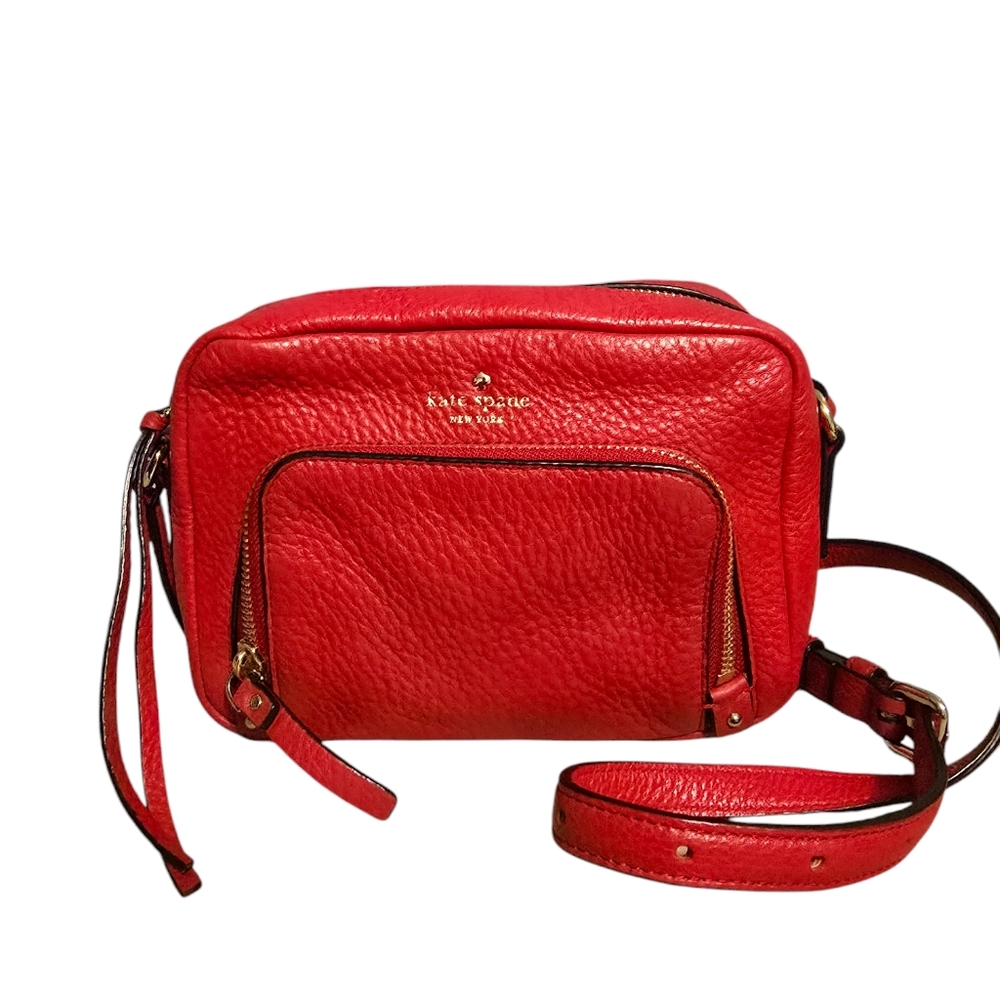 Kate Spade Cobble Hill Rosie Red Pebbled Leather Crossbody Bag - Picture 1 of 11